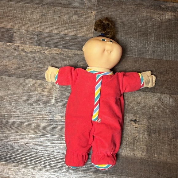 Cabbage Patch‎ Kids Hasbro 1988 Blue Eyes Brown Hair Authentic Pajamas vintage - Picture 2 of 8